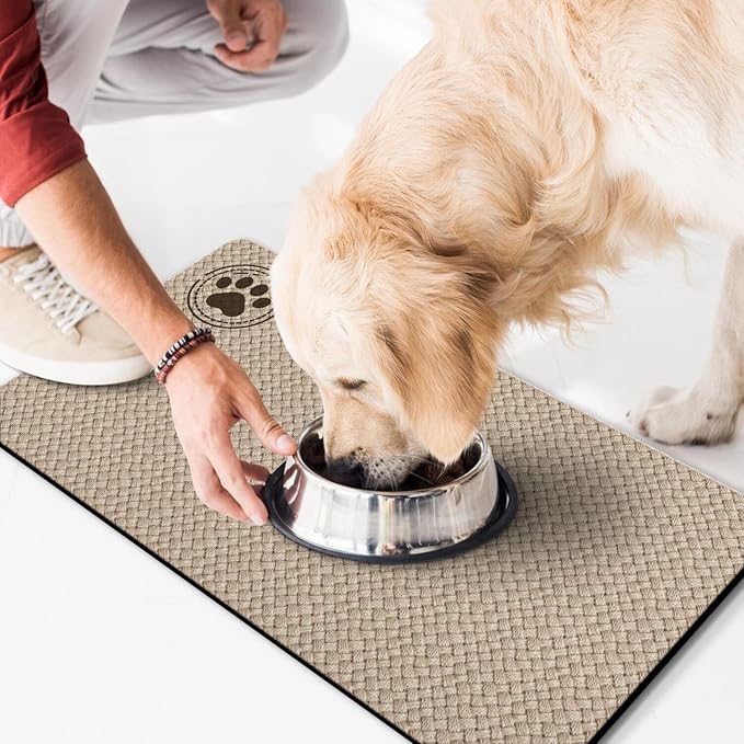 Pet Feeding Mat for Floors Waterproof Dog Mat for Food and Water Absorbent - Image 7