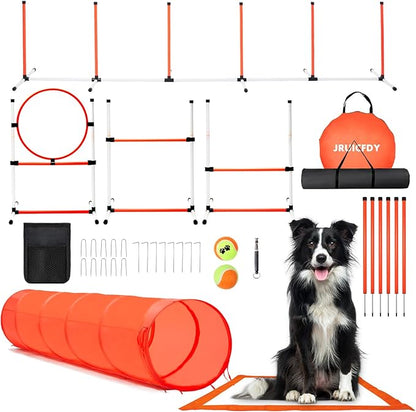 Dog Agility Course Backyard Set, Dog Agility Equipment, Pet obstacle Course by JRUICFDY