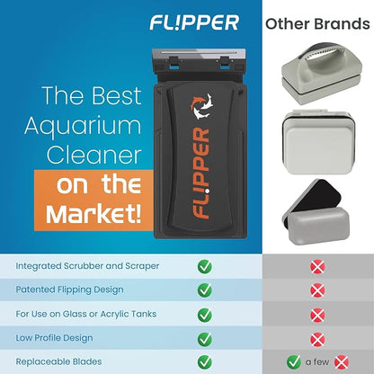 FLIPPER Standard Magnetic Aquarium Glass Cleaner – 2-in-1 Scrubber and Scraper - Image 7