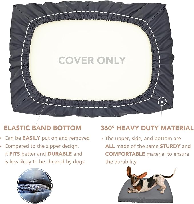 Dog Bed Cover Waterproof Replacement Machine Washable Covers - Image 2