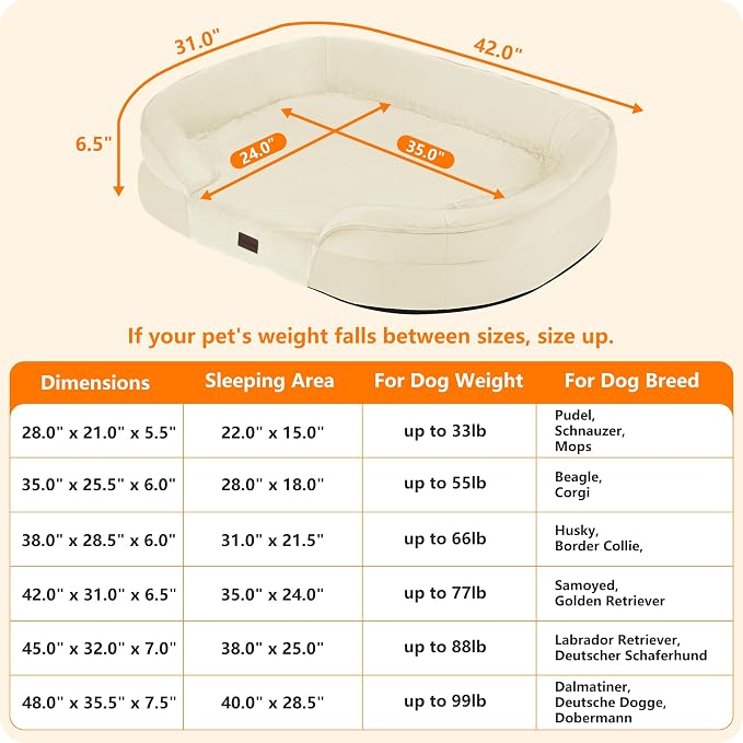 Dwanton Orthopedic Dog Bed for Large Dogs - Image 4