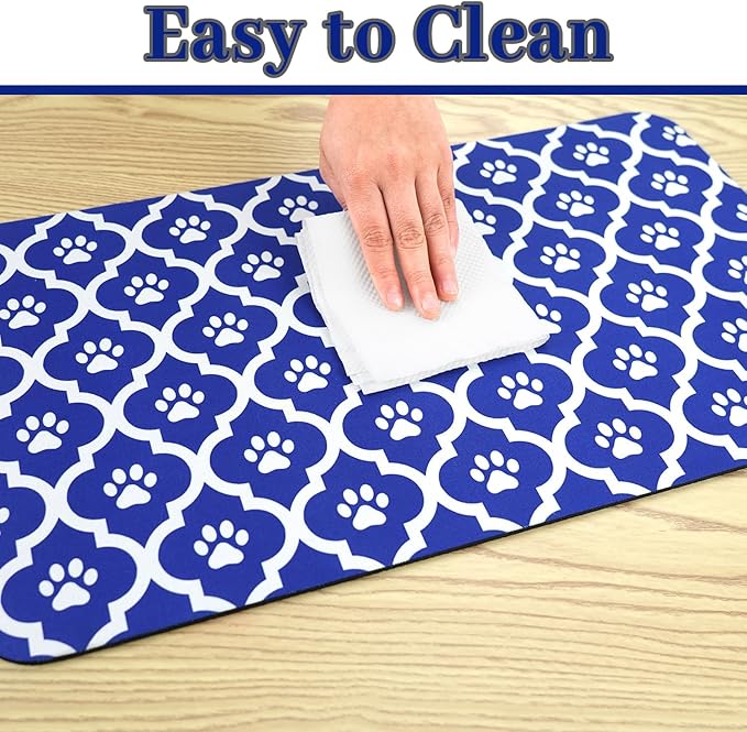 Dog Food Mat 12X20 Inch Pet Feeding Absorbent Mats - Image 6