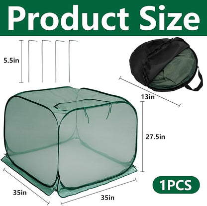 35" x 35" x 27.5" Pop Up Mesh Plant Cover, Foldable Plant Protector Mesh Plant - Image 2