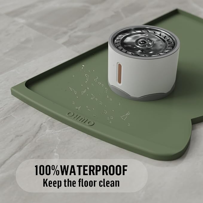 OHMO Dog Food Mat w/Residue Collection Pocket Silicone Pet Feeding Mat - Image 6