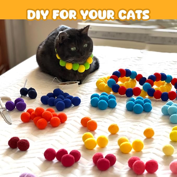 100PCS Cat Ball Toys with 2 Launchers Set, Funny Interactive Cat Toys - Image 6