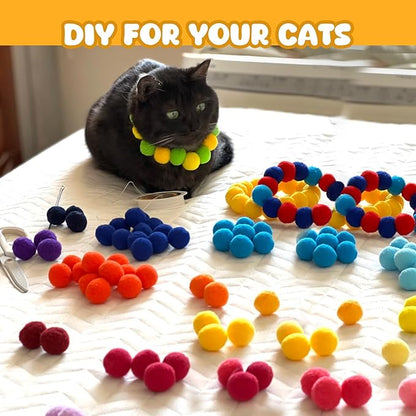 100PCS Cat Ball Toys with 2 Launchers Set, Funny Interactive Cat Toys - Image 6