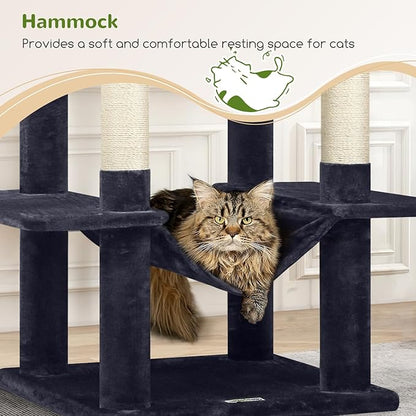 Globlazer Cat Tree Tower, 76-Inch Extra Tall Multi-Level Cat Furniture - Image 3