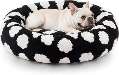 JOEJOY Donut Calming Small Dog Bed, Round Cat Beds by JOEJOY