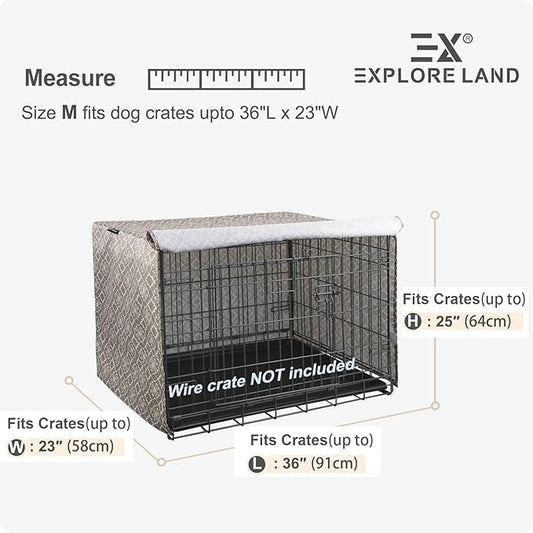 Explore Land Pattern Dog Crate Cover - Image 2