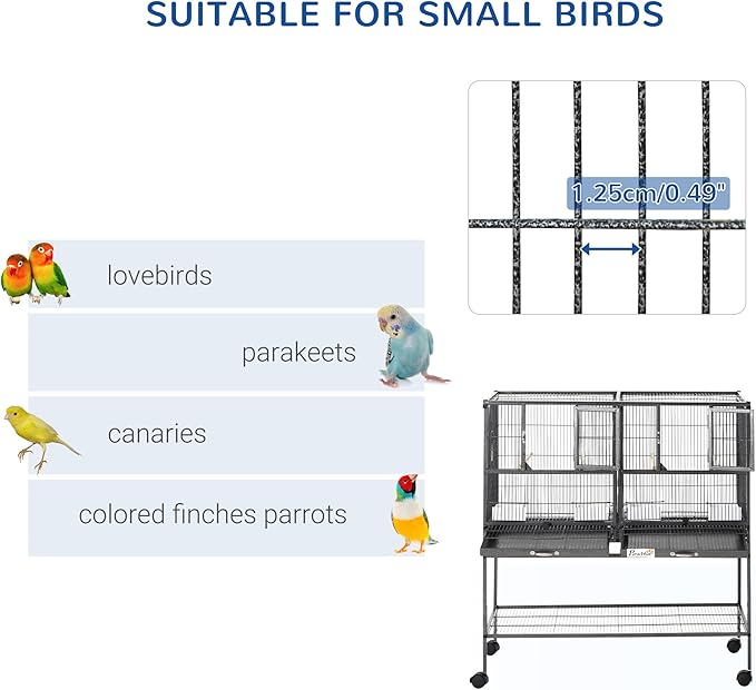 PawHut Divided Breeder Bird Cage - Image 4
