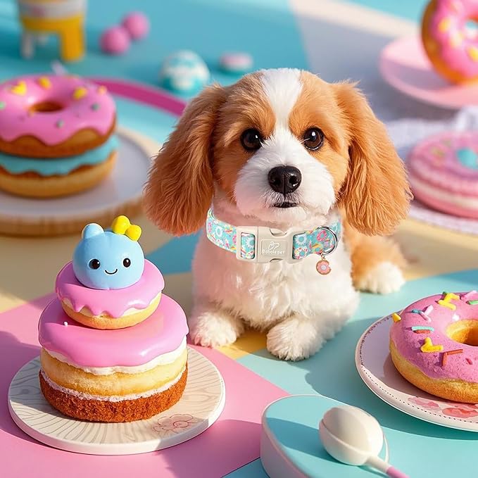 Adjustable Summer Dog Collar, Cute Mint Dessert Dog Collars - Image 2