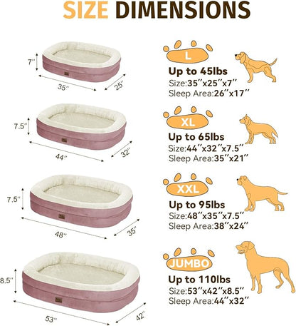 Orthopedic Waterproof Large Dog Bed: Memory Foam Washable Dog Bed - Image 2