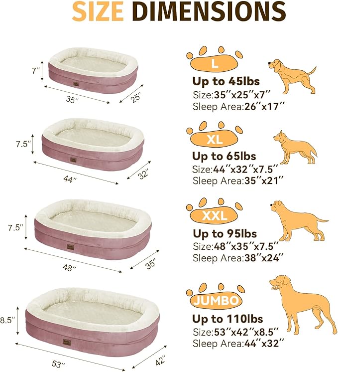 Orthopedic Waterproof Large Dog Bed: Memory FoamWashable Dog Bed - Image 2