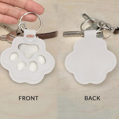 Dog Hair Keychain, Leather Pet Hair Collector Keychains, Pet Fur Keepsake Gift - Image 4