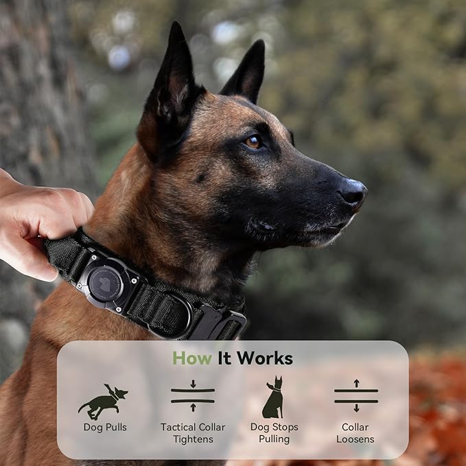 2025 Upgrade Waterproof AirTag Dog Collar, Military Tactical Dog Collar - Image 6
