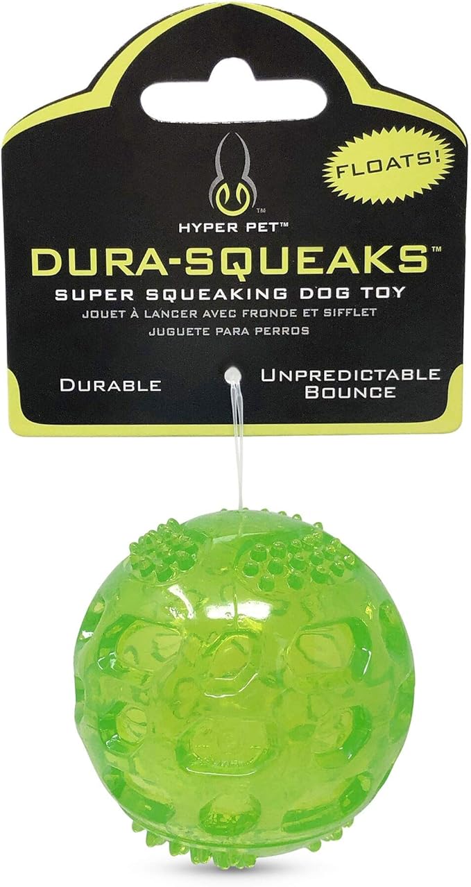 Hyper Pet DuraSqueak Dog Ball Toy, Interactive Dog Toys that Float and Squeaks by HyperPet