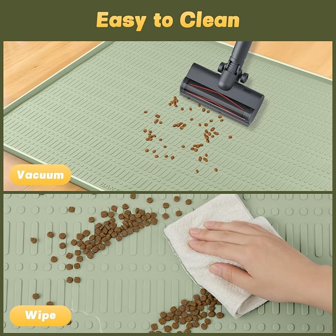 47" x 35" Silicone Cat Food Mat, Waterproof Pet Feeding Mat - Image 5