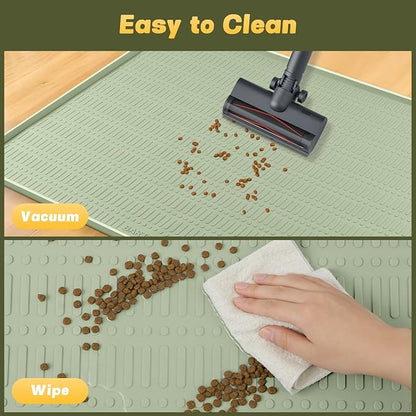 47" x 35" Silicone Cat Food Mat, Waterproof Pet Feeding Mat - Image 5