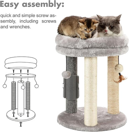 MECOOL 4in1 Small Cat Tree, Scratching Post - Image 7