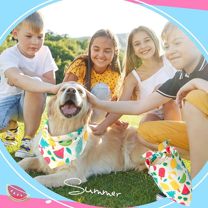 Sweetude 100 Pieces Hawaiian Dog Bandanas Bulk, Summer Bandanas - Image 7