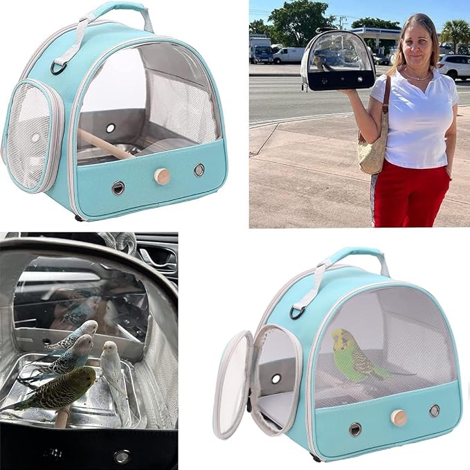 Bird Carrier, Portable Small Bird Parrot Parakeet Carrier - Image 5