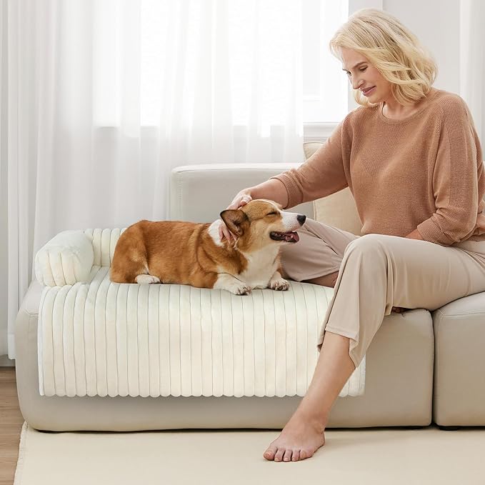 Wn's Day Luxurious Dog Couch Bed, Washable Calming Dog Couch Cover, Removable - Image 8