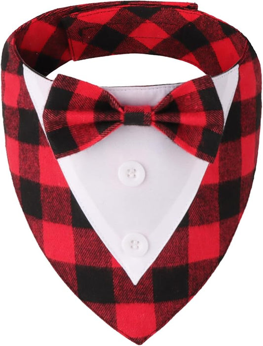 ADOGGYGO Christmas Dog Tuxedo Bandana, Adjustable Christmas Costumes by ADOGGYGO