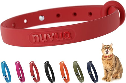 Red Cat Collar - Soft, Comfortable, and Lightweight Breakaway Collar by Nuvuq
