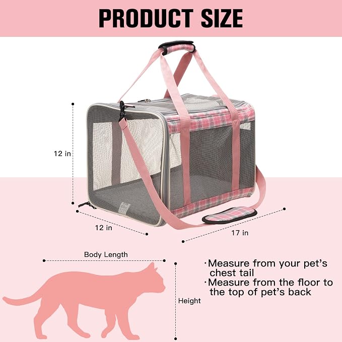 EXPAWLORER Large Cat Carrier Dog Carriers Soft - Image 3