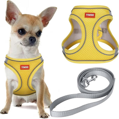YIMEIS Dog Harness and Leash Set, No Pull Soft Mesh Pet Harness, Reflective by YIMEIS