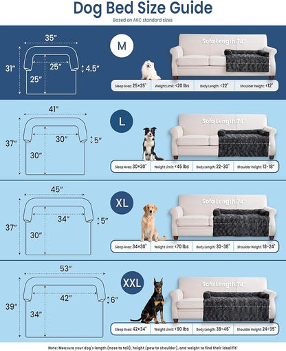 Calming Medium Dog Bed for Couch, 35 x 31 inch Removable Couch Cover for Dogs - Image 5
