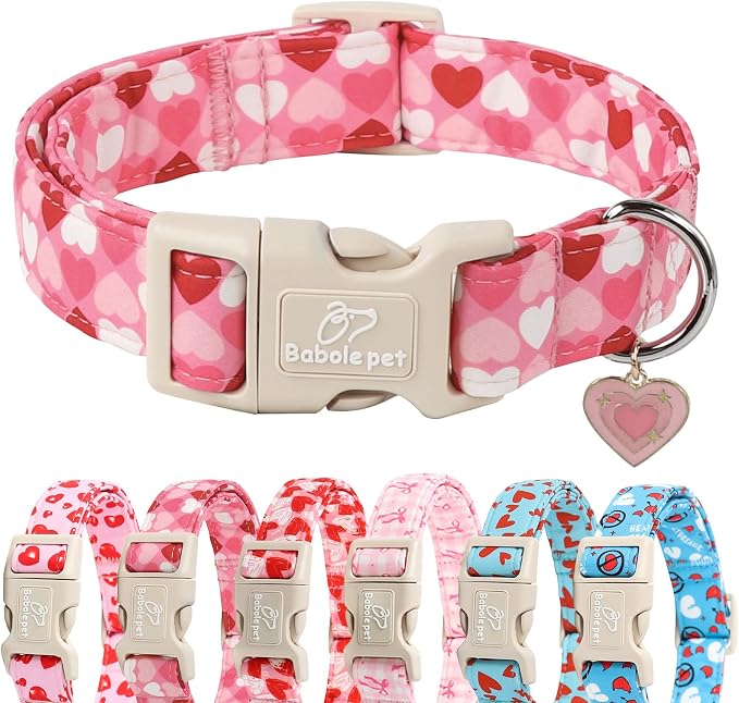 Valentines Dog Collar for Small Dogs by Babolepet
