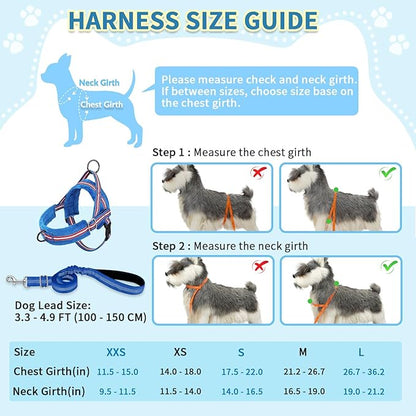 SlowTon No Pull Small Dog Harness and Leash Set, Puppy Soft Vest Harness Neck & - Image 5