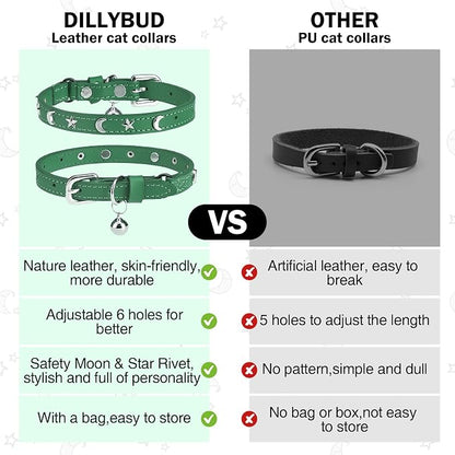 Leather Cat Collars for Boy Girl Cats - Image 5