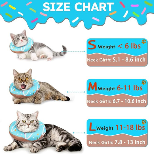 Cat Cone Collar Soft, Waterproof Cat Recovery Collars Spay Cones to Stop - Image 2