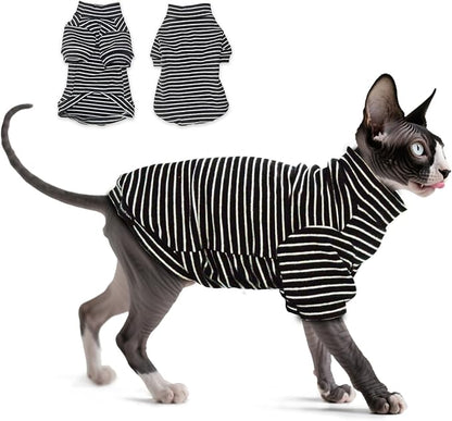 Fleece Sphynx Cat Clothes Soft Hairless Cat Clothes Pullover Cat Sweater by JLWarmPaws