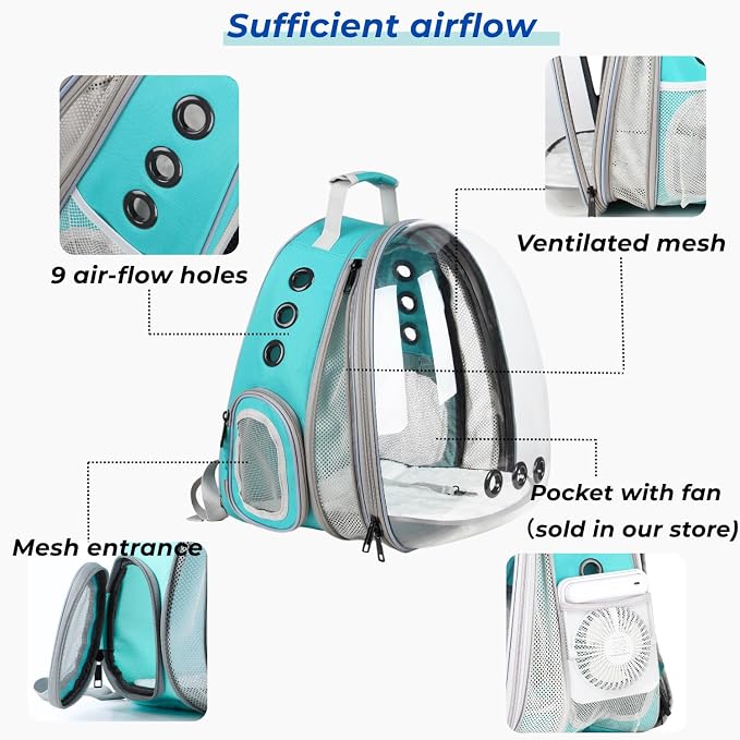 Lollimeow Cat Carrier Backpack, Expandable Bubble Pet Carrier - Image 2