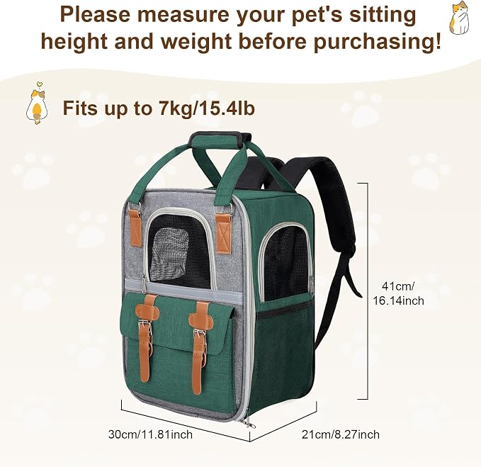 Cat Carrier Backpack, Airline Approved Mesh Dog Backpack - Image 2
