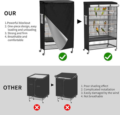 Roasivi Universal Large Birdcage Cover Black Out and Breathable Cages Cover - Image 6