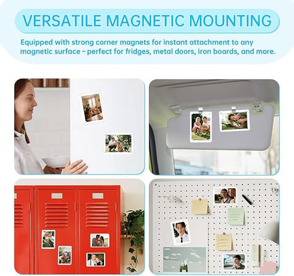 2 Pack Magnetic Car Visor Photo Holder – Personalized Acrylic Clip - Image 4