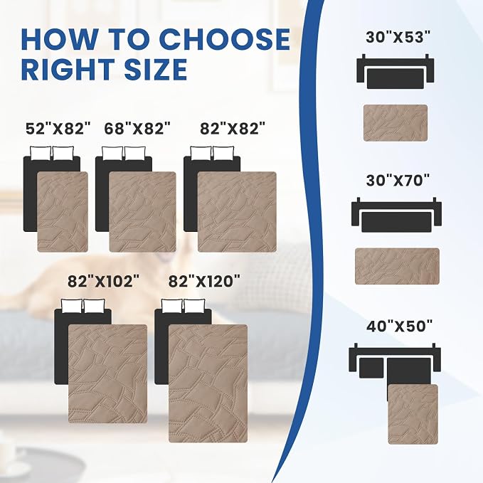 Waterproof Couch Covers for Pets, Waterproof Dog Bed Cover, Anti-Slip Soft Dog - Image 4