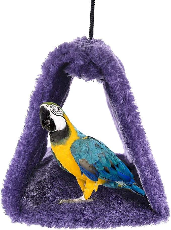 MOACC Winter Warm Bird Nest House Shed Hut Hanging Hammock Finch Cage Plush - Image 2