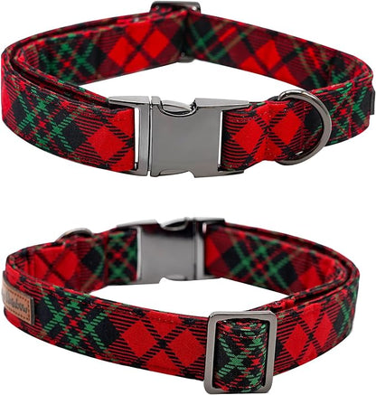 Dog Collar, Christmas Plaid Pet Collar Bow Holiday Bows Girl Boy Bow Dog - Image 4