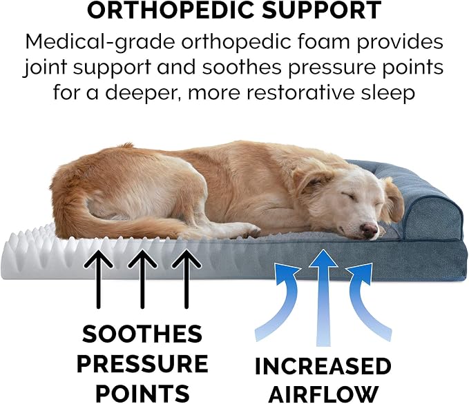Furhaven Orthopedic Dog Bed for Large Dogs w/ Removable Bolsters & Washable - Image 5