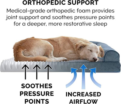 Furhaven Orthopedic Dog Bed for Large Dogs w/ Removable Bolsters & Washable - Image 5