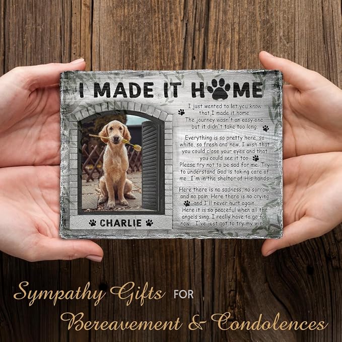 Personalized Polychromatic Rock Plaque: 'I Made It Home' - Image 7