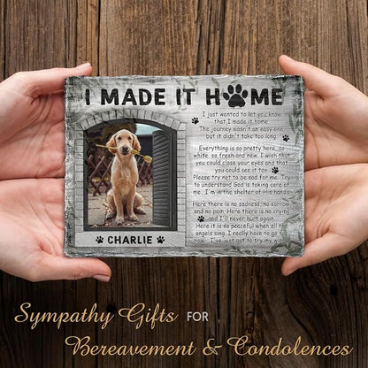 Personalized Polychromatic Rock Plaque: 'I Made It Home' - Image 7
