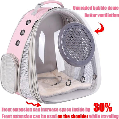 Cat Backpack Carrier, Space Capsule Astronaut Clear Bubble Front Extension to - Image 4