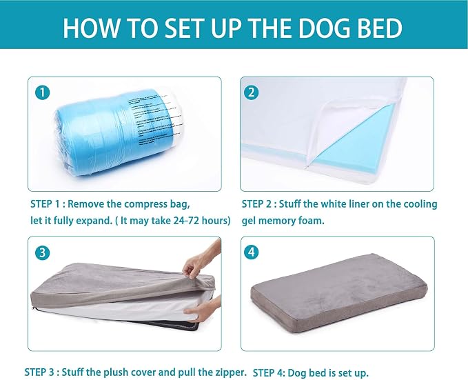 Orthopedic Memory Foam Bed for Large Dogs, Waterproof Cooling Pet Mats for Crate - Image 6