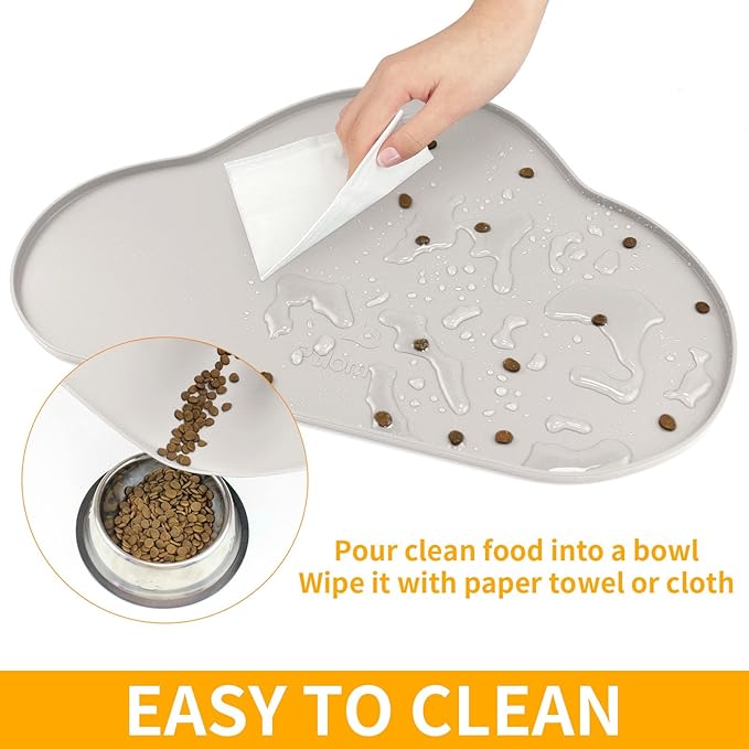 Ptlom Dog Food Mat Anti-Slip Dog Bowl Mats - Image 6